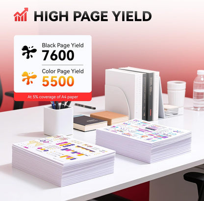 069 069H Toner Cartridge Set High Capacity 4-Pack Compatible for Canon 069H 069 for Color imageclass MF753Cdw MF751Cdw LBP674Cdw LBP674C MF750C LBP673Cdw LBP674Cx MF752Cdw MF756Cx Printers lnk Black