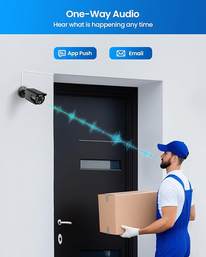 ZOSI 4K 16CH PoE Security Camera System, 16 x 8MP PoE IP Camera Outdoor Indoor with Human Detection, 100ft IR Night Vision, IP66 Weatherproof, 4K 16CH H.265+ NVR with 4TB HDD for 24/7 Audio Recording
