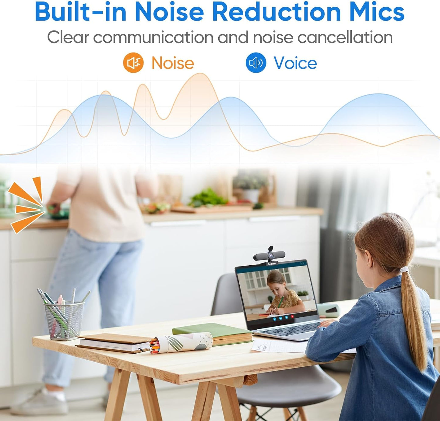 Full HD 1080P Webcam with Microphone, Auto-Light Balance, Rotatable Design,Privacy Cover, Plug and Play for Zoom, Skype,Web Conferencing - Compatible with Windows, Mac, Laptop, Desktop