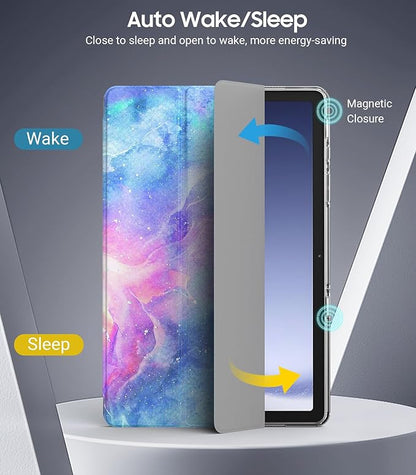 TiMOVO Case for Samsung Galaxy Tab A9+/A9 Plus 11" 2023, Slim Soft TPU Translucent Frosted Back Protective Cover for Galaxy Tab A9+ Tablet SM-X210/X216/X218, Auto Wake/Sleep, Dreamy Nebula