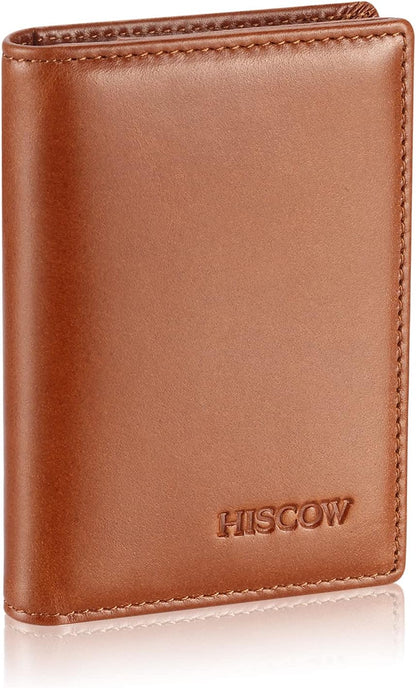 Leather Business Card Case Holder for Men & Women, Italian Calfskin