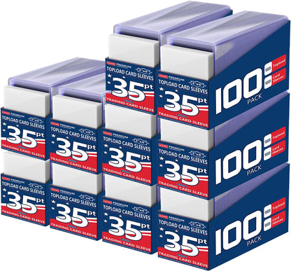 JohnBee Card Sleeves - 3"x4" Hard Plastic Top Loaders for Cards - Trading Card Sleeve & Baseball Card Holder - Premium Topload Ablum Photocard Holder for Sports, Game & Kpop Cards (1000Soft+1000Hard)