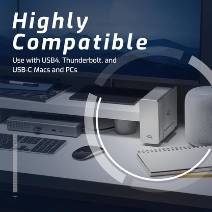 OWC Express 4M2 Four-Slot USB4 (40Gb/s) External Storage Enclosure for NVMe M.2 2230 / 2242 / 2280 SSDs (Enclosure Only)