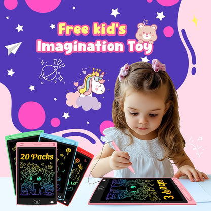 32 Pack LCD Writing Tablet for Kids - Erasable and Reusable Toddler Doodle Board in 8.5 inch, Ideal Drawing Pad for Learning Toy for Ages 3-8, Gift for Girls Boys