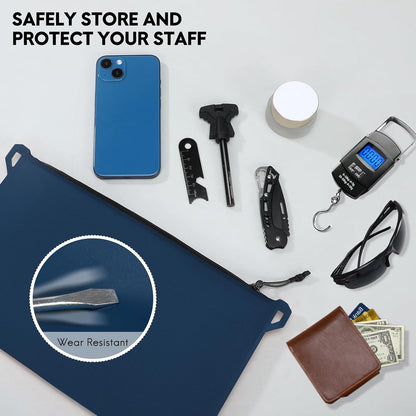 Haimont Waterproof Pouch, Small Waterproof Dry Bag with Upgrade Zipper for Travel Boating Kayaking Hiking Document Organizer