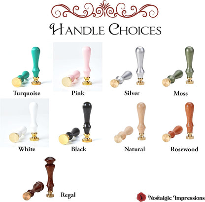 Custom Wax Seal Stamp Kit with Your Monogram & Name-Multiple Font Options-USA Handcrafted