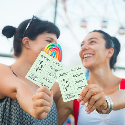 Kosiz 504 Sheets 5 Bid Raffle Ticket with Different Numbers Per Sheet Chinese Auction Tickets for Events Church Basket Auction Silent (Light Green)