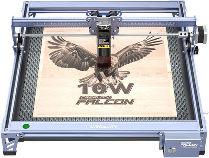 Creality Falcon 10W Laser Engraver, with Honeycomb Laser Bed 500x500mm, 10000mm/min, 72W High-Precision Laser Cutter for Wood, Acrylic, Pre-Installation and Out-of-The-Box