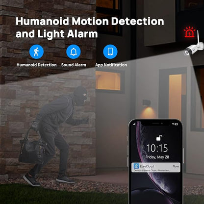 Hiseeu WiFi Security Camera System,【5MP Spotlight, 3TB Hard Drive】 Power Cord Cameras,Extenable 16CH, Outdoor IP66 Waterproof,Color Night Vision, Motion Alert,24/7 Time Record,Two Way Audio