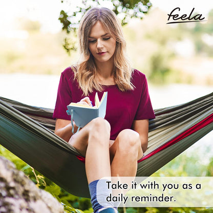 feela 15 Pack Pocket Small Notebooks Bulk, Mini Cute Memo Notepads Hardcover College Ruled Lined Journals with Pen Holder for Women Girls Office School, with 15 Black Pens, 3.5”x 5.5”, A6, Light Blue