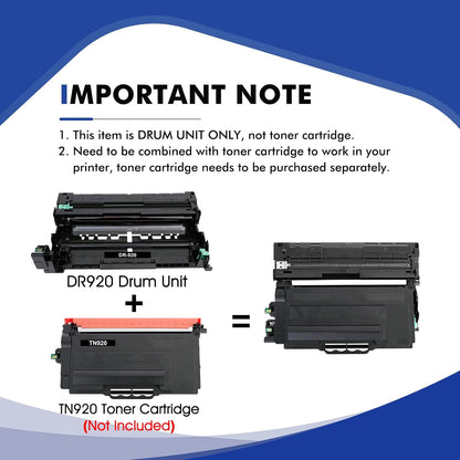 DR-920 DR920 Drum Unit Black 1-Pack Compatible Replacement for Brother DR920 DR 920 DR-920 for HL-L5210DN L5210DW L5215DW L6210DW L6217DW L6310DW L6415DW MFC-L5710DN L5710DW L5715DW L5915DW Printer