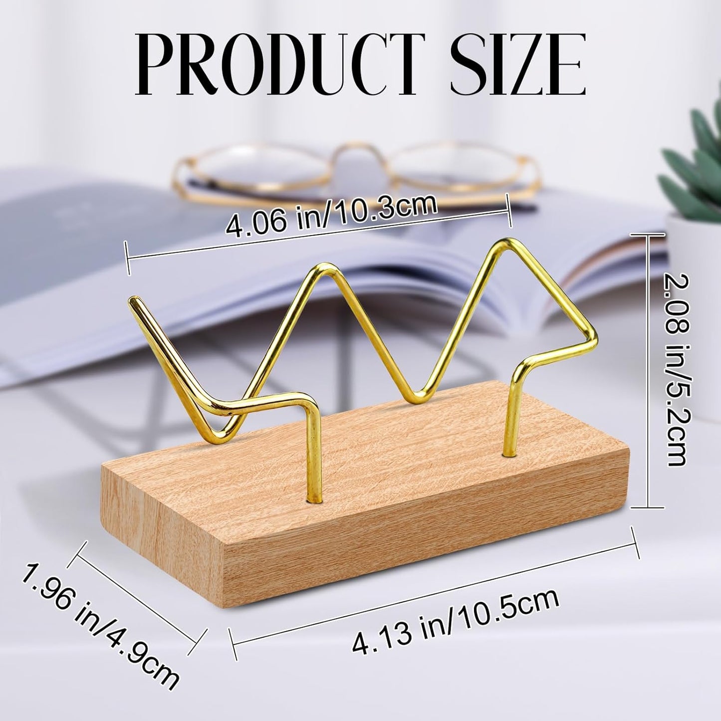 Custom Engraved Business Card Holder for Desk Personalized Wooden Business Card Display Stand Customized Businese Gift for Office Home Desktop