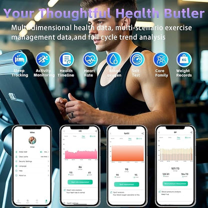 Fitness Tracker Ring for Men Women – Smart Ring with Heart Rate, SpO2, Blood Pressure, Sleep Monitoring, Step & Calorie Counter, 5ATM Waterproof, No Subscription Fee (Black, 11)