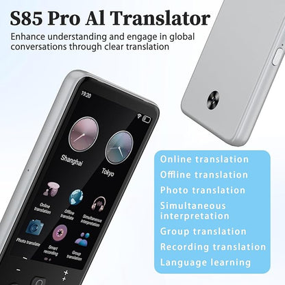 Language Translator Device, Real Time Voice Translation Device for 138 Languages, Traductor de Voz Instantaneo 2025, 3.97"Touchscreen Traductor de Idiomas, for Business Travel Learning Ingles Español