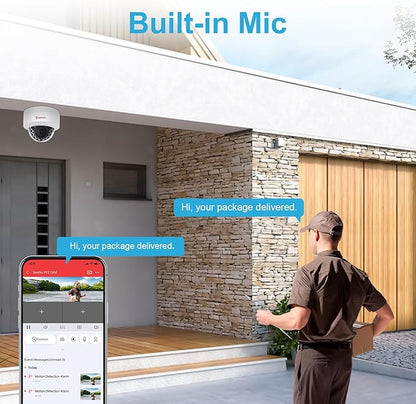 Anpviz 4MP PoE IP Dome Camera with Microphone/Audio, IP Security Camera Outdoor Indoor, 98ft Night Vision, IP66 Waterproof, 2.8mm Wide Angle Lens, 24/7 Recording, Not PTZ, NDAA Complaint (U Series)