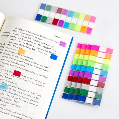 Sticky Tabs Notes Page Marker - 1000Pcs Transparent Pop Up Writable Colored Book Index Tab Repositionable File Flags Label Self Adhesive Divider Sticker for Notebook Office School Teacher Planner Memo
