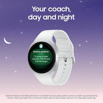 Samsung Galaxy Watch 8 (2025) 44mm LTE Smartwatch, Cushion Design, Fitness Tracker, Sleep Coaching, Running Coach, Energy Score, Heart Rate Tracking, Silver [US Version, 2 Yr Warranty]