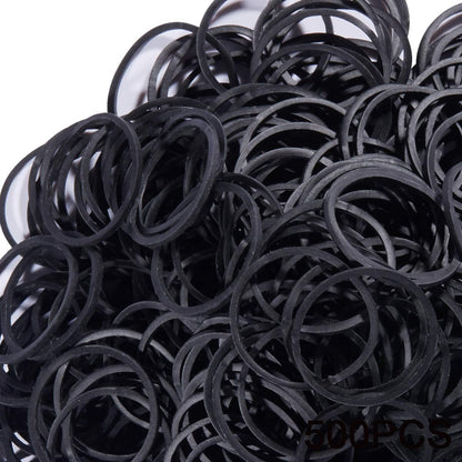 AMUU Rubber Bands 500pcs Black 1inch Small Rubber Bands for Office 2.5cm rubber band for Office School Home Strong Elastic Band Loop Office Supplies