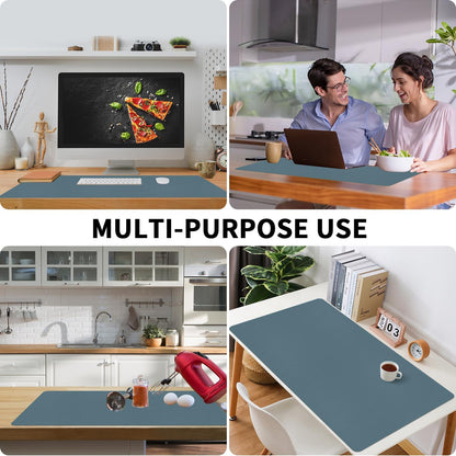 Bloss Light Blue Desk Mat 31.5x15.7, Desk Matt for Desktop, Waterproof Large Desk Mat, Computer Mat for Office/Home/Decor