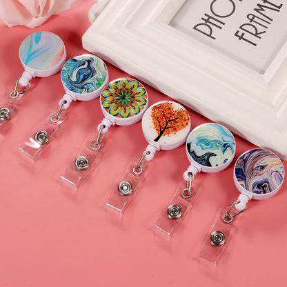 16 Pack Badge Reels for Nurses ID Badge Holder with Clip Retractable Badge Holders