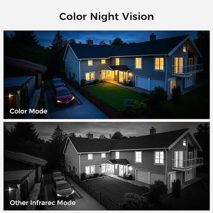 [Dual Lens+Human Tracking] Hiseeu 4K PoE Security Camera System, 4 Pcs 6MP PoE PTZ Cameras, 300°Pan 90°Tilt,Color Night Vision, Motion Detect,2 Way Audio,Smart Playback,0 Fee, 3TB HDD, 7/24 Record