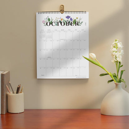 Calendar 2025-2026, Cabbrix Wall Calendar 2025-2026, Runs from July 2025 to December 2026,12 x 15 Inches, Twin-Wire Binding, Perfect for Organizing & Planning
