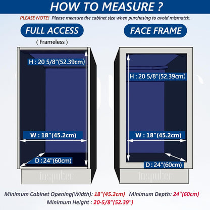 Insputer Double 40QT Pull Out Trash Can Under Cabinet, Heavy Duty Under Sink Garbage Bin Kit with Soft-Close Slides for Kitchen, Laundry, Requires Minimum Cabinets Opening 18" W X 24" D