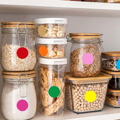 1 Inch Round Label Removable Color Code Dot Stickers,Garage Sale Sticker Price Tags Blank Yard Sale Circle Dot Stickers Writable Not Blurry (1050 Pack,Yellow)