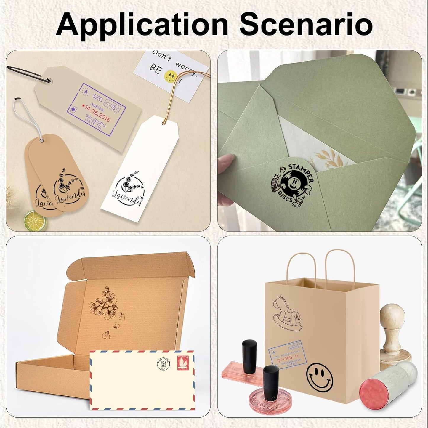 Custom Stamp – Personalized Wooden Rubber Stamp with Logo, Name, and Address, Upload Your Own Design, Multiple Sizes for Branding & Crafting (Round)