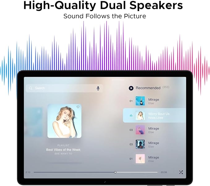 DOOGEE Tab A9 Pro+ Android 16 Tablet,11 inch Tablet with 90Hz Display,30GB+128GB/2TB TF Octa-Core Gaming Tablets,8580mAh,1080P,Bluetooth 5.0+5G WiFi Tablets,13MP+5MP,Face ID/OTG
