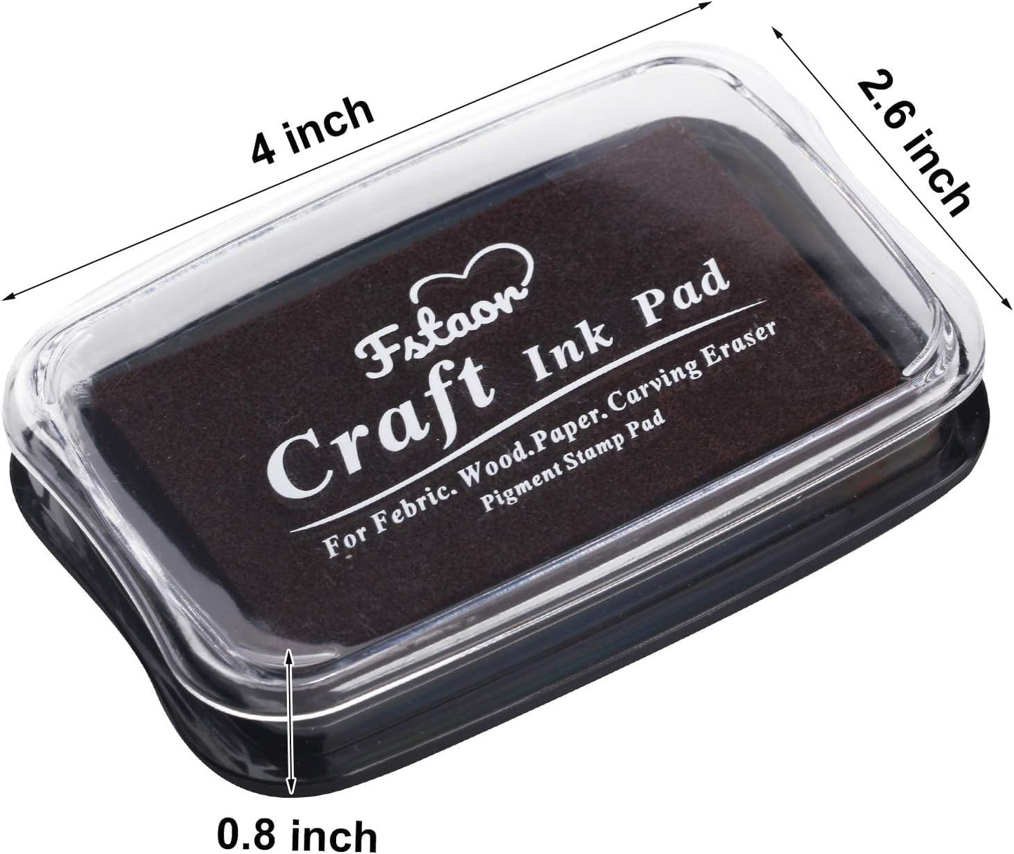 Large Finger Ink Pads for Kids Washable Craft Ink Stamp Pads, DIY for Rubber Stamps, Paper, Scrapbooking, Wood Fabric, Best Gift for Kids (3 x2inch Brown)