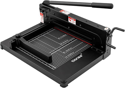 TIANSE Heavy Duty Guillotine Paper Cutter A4 12" Guillotine Paper Cutter 500 Sheet Capacity Solid Steel Construction with Double Safety Protection Perfect for Trimming Paper Cardstock Matboard Black