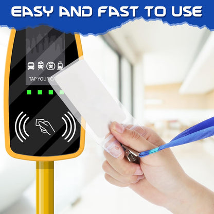 BESARME 60 Pack Vertical ID Card Badge Holder Clear Plastic Sealable Waterproof Zip Name Tag for Work Office Nurse School