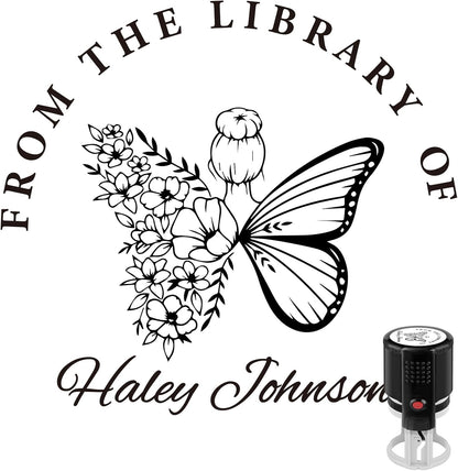 Custom Self-Inking Stamps | Personalized Book Stamp Gift for Book Lovers | 5 Ink Colors (Style02)