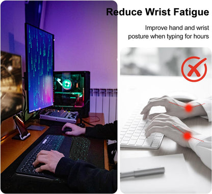 Computer Keyboard Stand with Wrist Rest,Comfy Ergonomic Tilted Keyboard Holder,Keyboard Tray Support for Office Home (Blue Starry Sky)