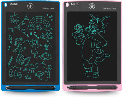 LCD Writing Tablet 8.5 Inch 2 Pack Colorful Screen Electronic Writing Drawing Pads Doodle Board for Kids Boys Girls