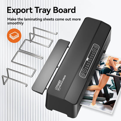 A3 6-Roller Commercial Laminator Machine, LOTHANEK 3-10 Mil 13 inch Heavy Duty Thermal Laminating Machine, 60-Second Warm-up, 40 Inches/Minute, Touch Screen for Home, School Office (Black)