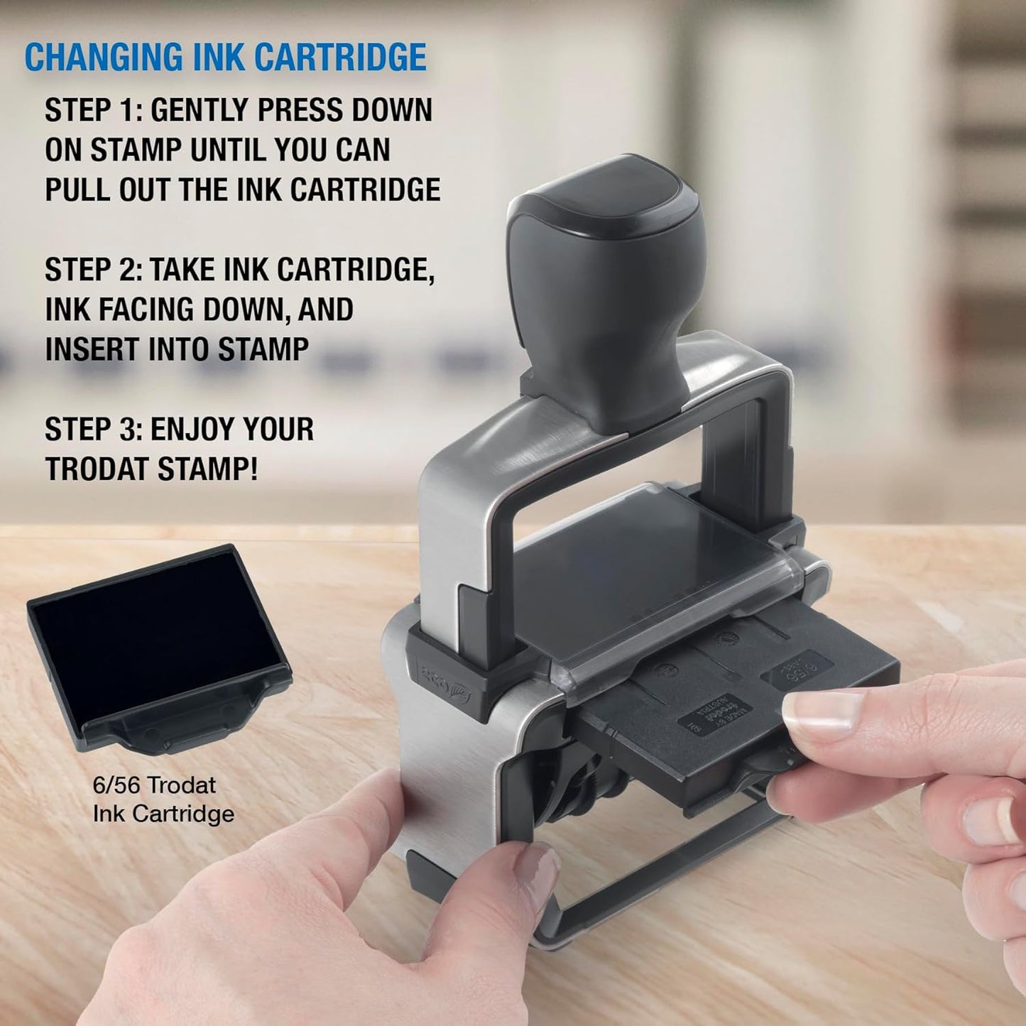 Trodat Numberer Stamp Professional 55510 – 10 Digits, Self Inking, 3/16" (5 mm) Characters, Black Ink