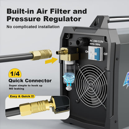 GZ GUOZHI CNC Plasma Cutter, 55 Amp Non-HF Non-Touch Pilot Arc, THC Torch Height Control Enabled, Dual Voltage 110V/220V Digital Plasma Cutter Machine