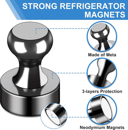 LOVIMAG Small Magnets for Cruise Ship Essentials, Cruise Magnets for Door Decoration, 4 Assorted Color Push Pins Neodymium Magnets for Cruise Cabins, Kitchen, Locker or Office Accessories-16 Pcs