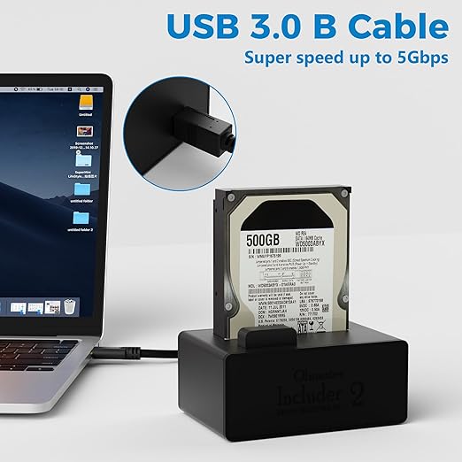 USB C to B 3.0 Cable 20FT, USB-C-Male to USB B-Male 3.0 Cable, Gold-Plated Connectors, Compatible with Docking Station, External Hard Drivers, Scanner, Hard Drive Enclosure, Built-in Hub & More, Black