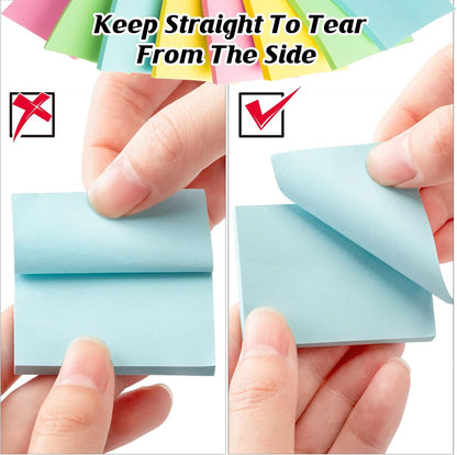 120 Pads Sticky Notes Bulk 1.5 x 2 Inch Mini Self Stick Note Small Assorted Bright Colors Paper Memo for Office School Notebook Supplies 50 Sheets/pad (Classic Color)