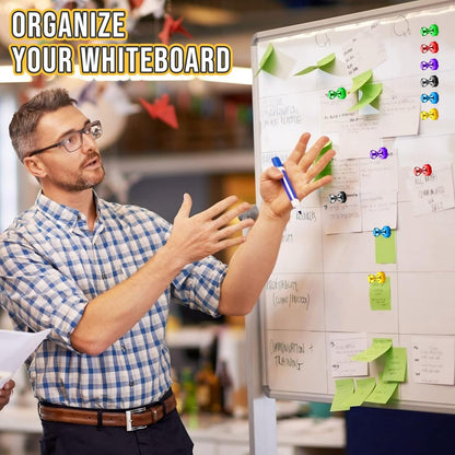 20 Pack Magnetic Push Pins, Gold Strong Fridge Magnets, Whiteboard Magnets, Refrigerator Magnets Strong, Dry Erase Board Magnets for Fridge, Whiteboard, Office, Kitchen, Map (Hexagon)