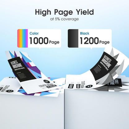 910XL Ink Cartridges Combo Pack Replacement for HP 910XL Ink Work with HP OfficeJet Pro 8025e 8022e 8015e 8028e 8035e 8020 8022 8025 8035 Printer (Black, Cyan, Magenta, Yellow)