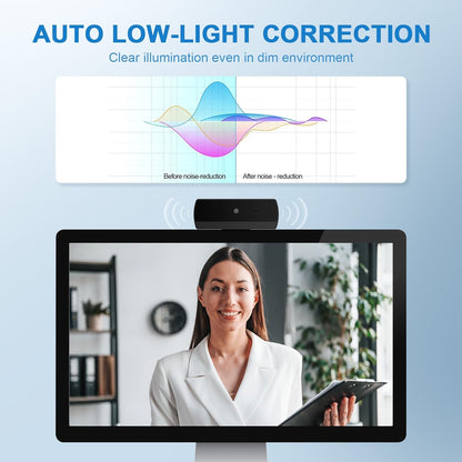 Webcam, K1 Full HD Webcams,1080P Video and Wide Angle Camera,Plug and Play USB Webcam for Online Calling/Conferencing, Zoom/Skype/Facetime/YouTube, Laptop/PC