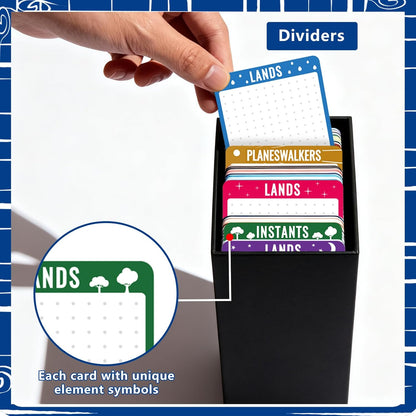 MTG Card Dividers 200PCS Trading Cards Divider for Storage Boxes with Tabs 8 Colors Cards Dividers for TCG Sports Gathering Supplies Standard Vertical Multicolor Cardholder Separators DIY