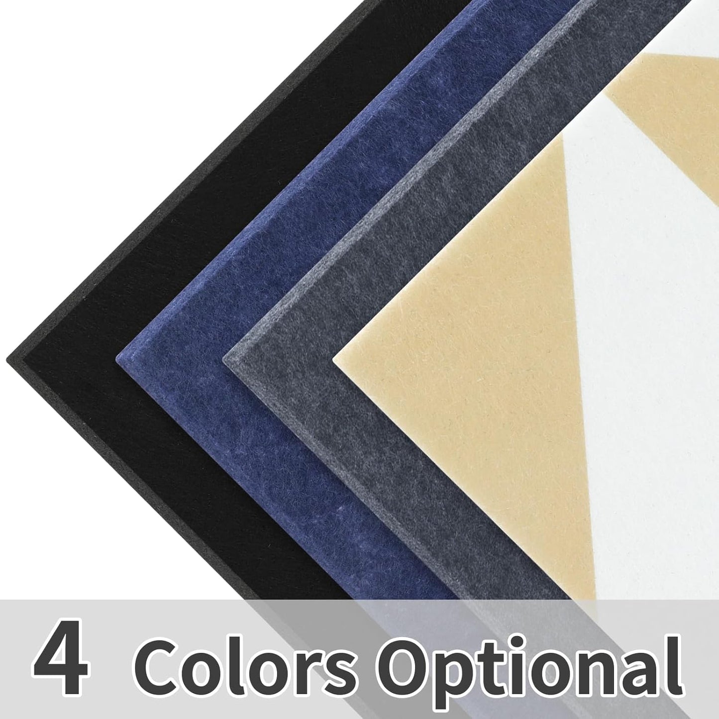 Smarpau Large Cork Board, Black Bulletin Board for Walls 48"x36", 12 Pack Pin Board Felt Wall Tiles with 35 Pushpins 50 Removable Security Stickers, Cork Boards for Office Home Decoration