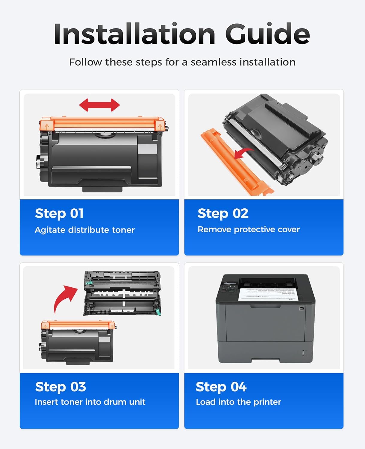 TN880 Black Toner Cartridge 2-Pack High Yield Compatible for Brother TN-880 TN850 TN820 TN890 HL-L6200DW L6200DWT L5200DW L5100DN L6400DW MFC-L5800DW L5700DW L6700DW L6800DW DCP-L5600DN Printer Ink