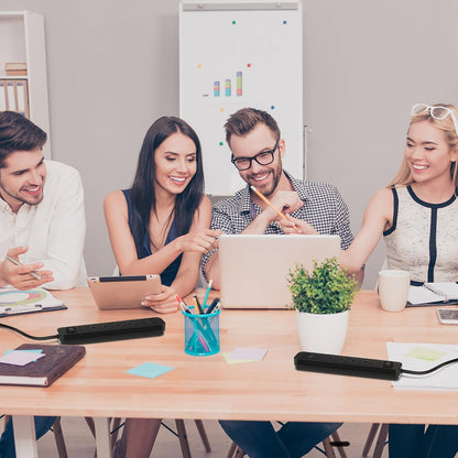 Kanayu 6 Pieces Power Strip Surge Protector with 5 Ac Outlets and 3 USB Ports, Heavy Duty Extension Cords Plug for Home Office Dorm(8.2 ft,Black)