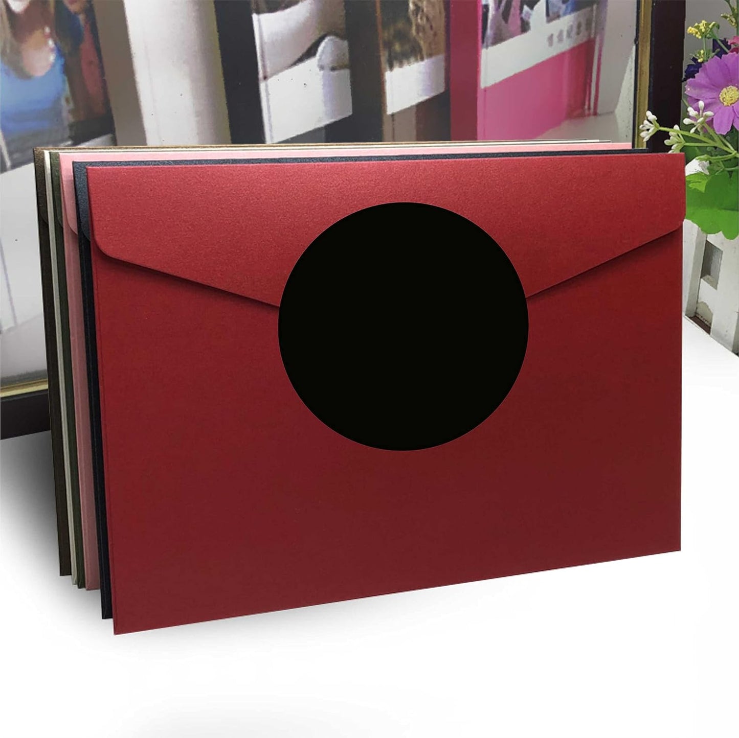 PARLAIM 2 inch Round Color-Code Dot Sticker Labels, 4 Rolls 2000 Adhesive Label Pack in Dispenser Box, Black